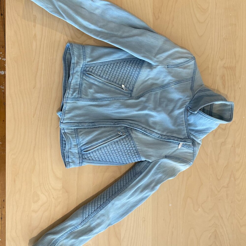 Theyskens Theory Moto Biker Denim Jacket